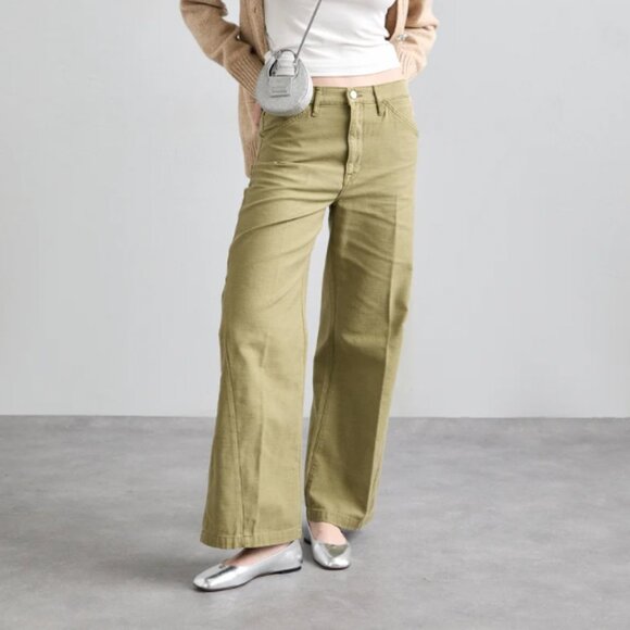 FRAME Le Baggy Palazzo Jean in Washed Summer Sage